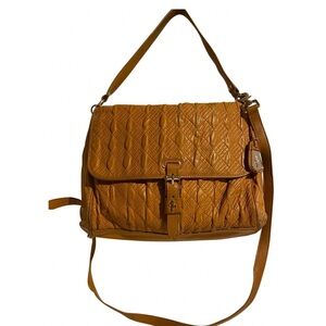 Cole haan brown Quilted Leather crossbody Bag